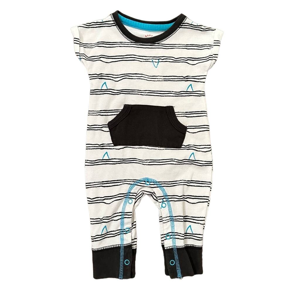 Cat & Jack shark fin romper, size newborn